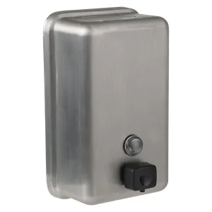 Metlam Vertical Button Pump Soap Dispenser - Satin Stainless Steel