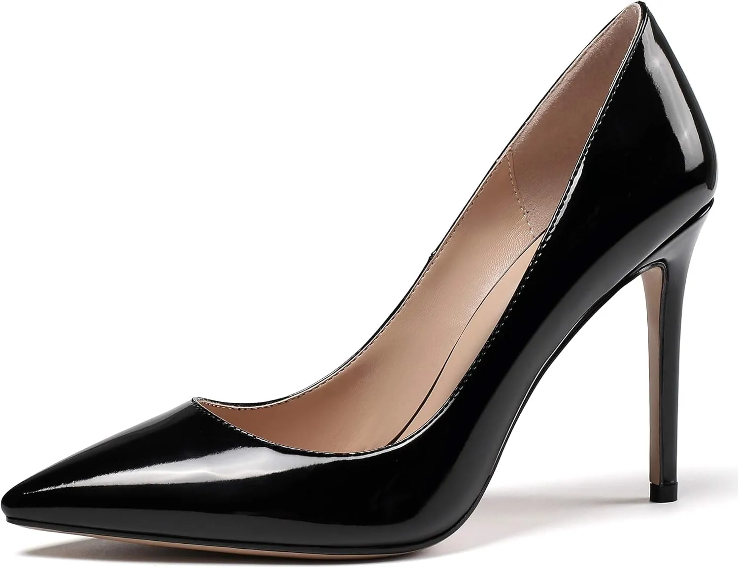Mettesally Women's High Heels Closed Pointed Toe Pumps Stiletto Heel Party Wedding Basic Shoes