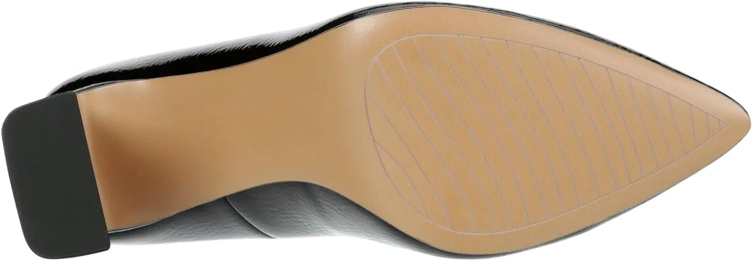Michael By Michael Shannon Jenelle - Women's Pointed Toe Slip-On Block Heel Patent Dress Pumps