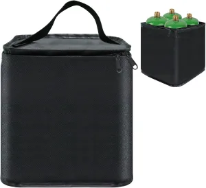 Mini ​Fuel ​Cylinder Storage Bag,for 4-Pack Refillable 1LB Empty Propane Cylinder Tank Cover,Gas Tank Protective bag,600D Oxford Fabric,Mini Tank Accessories,for Outdoor Camping,Cooking,Travel