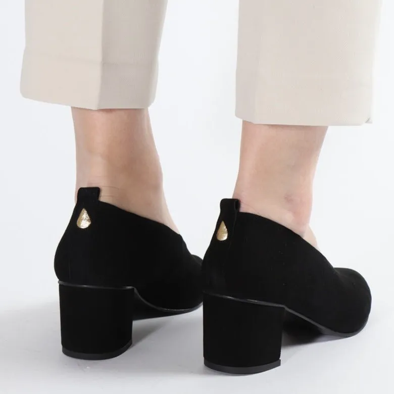 Mira Suede Black and Gold