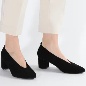 Mira Suede Black and Gold
