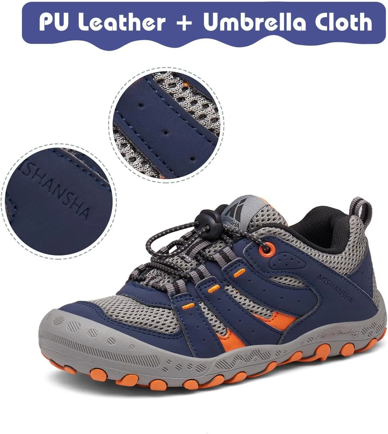 Mishansha Boy's Girl's Hiking Shoes Low Top Sneakers Outdoor Trekking Walking Climbing Running Shoes