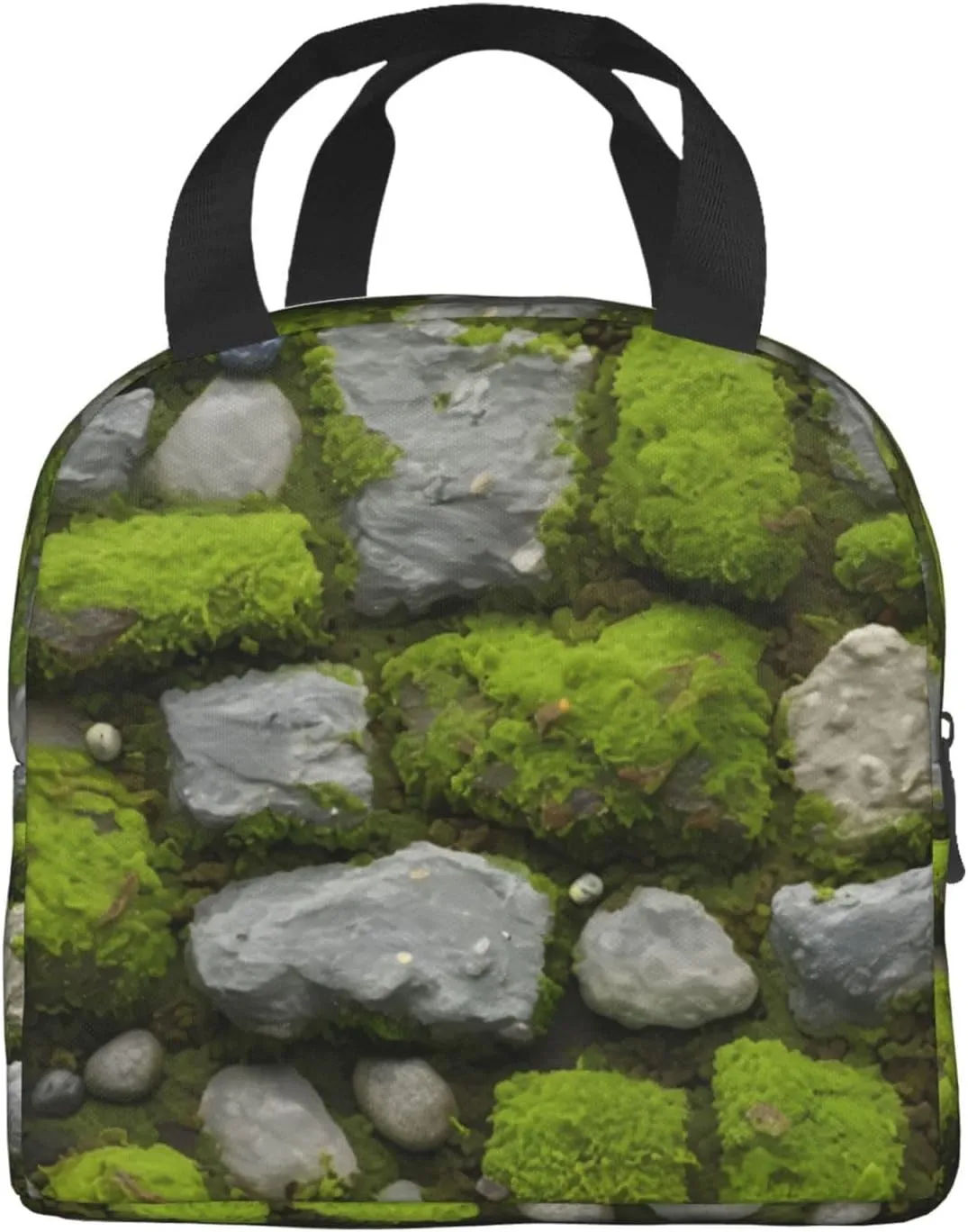 Moss Stone Pavement Lunch Bag for Women Men Insulated Lunch Box for Work/Picnic/Travel Reusable Durable Lunch Box