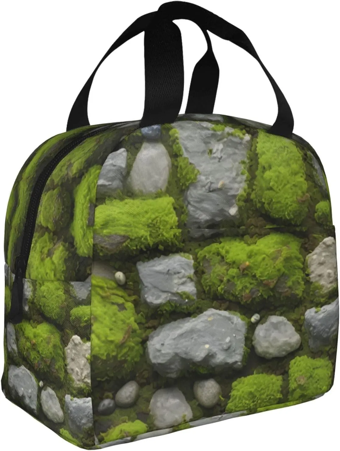 Moss Stone Pavement Lunch Bag for Women Men Insulated Lunch Box for Work/Picnic/Travel Reusable Durable Lunch Box