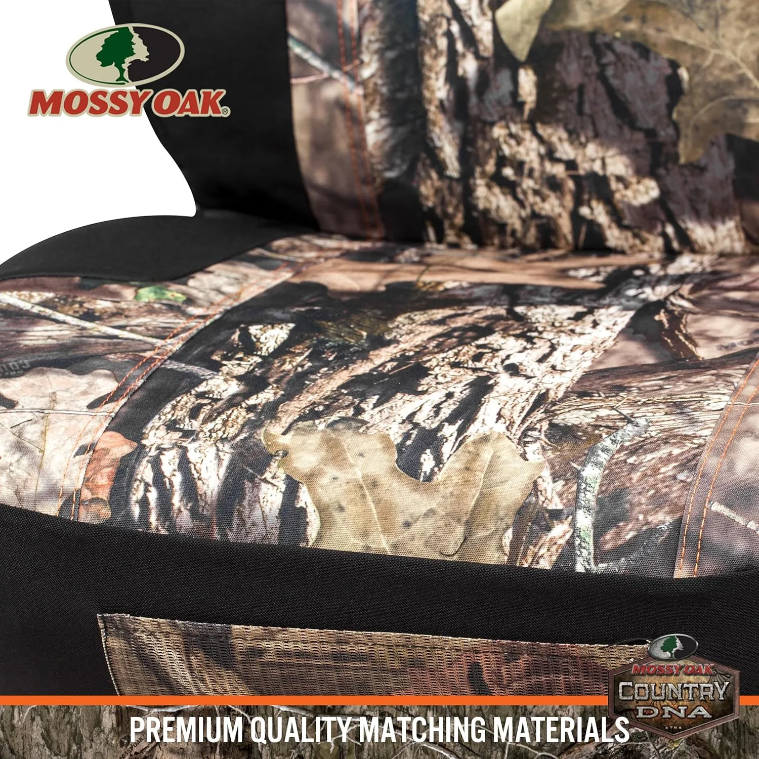 MOSSY OAK Low Back Camo Seat Covers, Airbag Compatible, Universial Fit, Fit Most Bucket Seats - Made with Premium Rip-Stop Oxford Fabric - Official Licensed Product