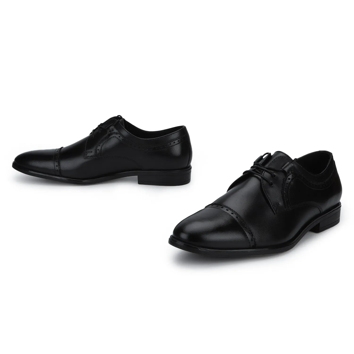 Muller: Black Cap-toe Derby