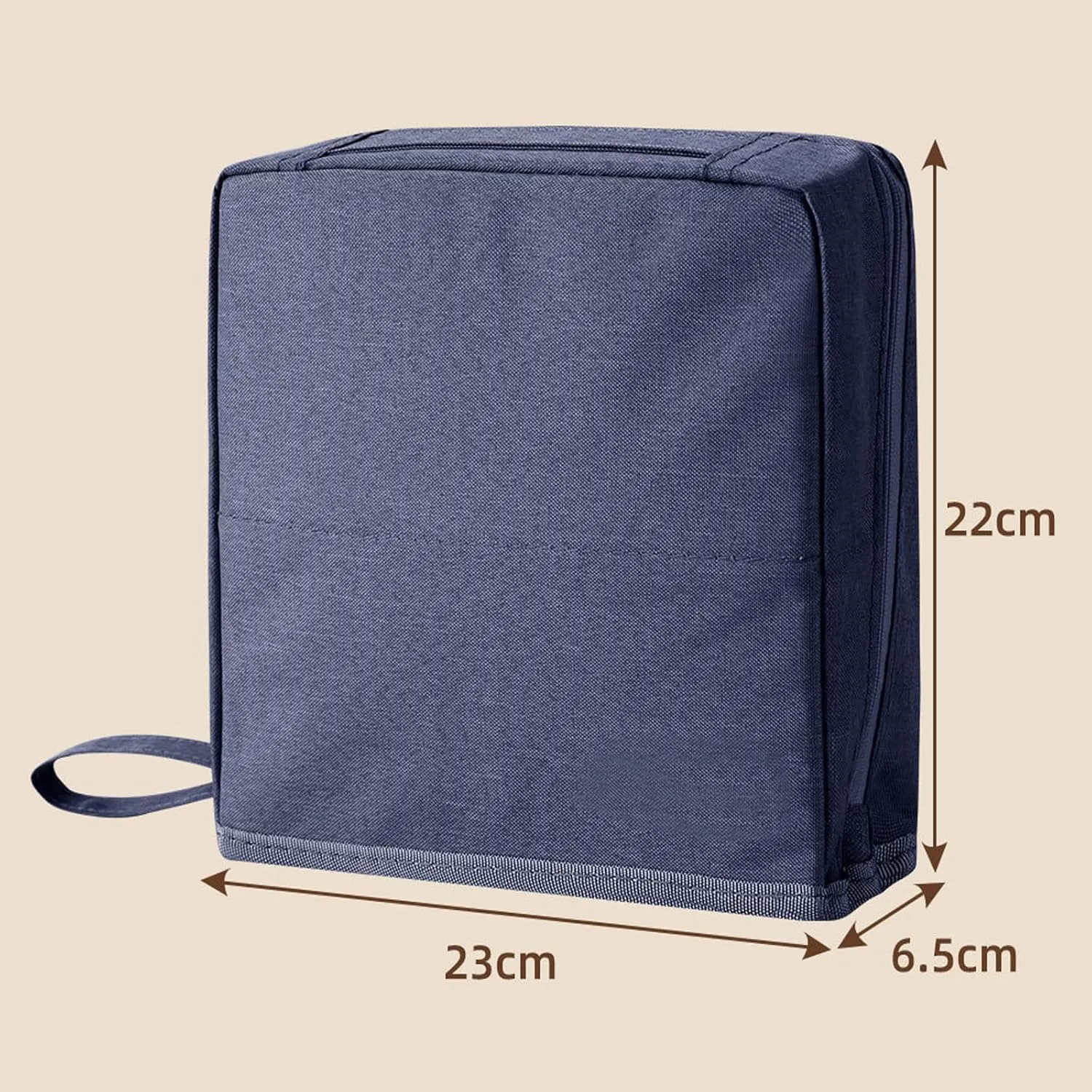 Multi-purpose Large Capacity Oxford Cloth Standing Makeup Bag, Portable Toiletry Bag for Makeup Brushes, Large Capacity Stationery Organizer (Navy)