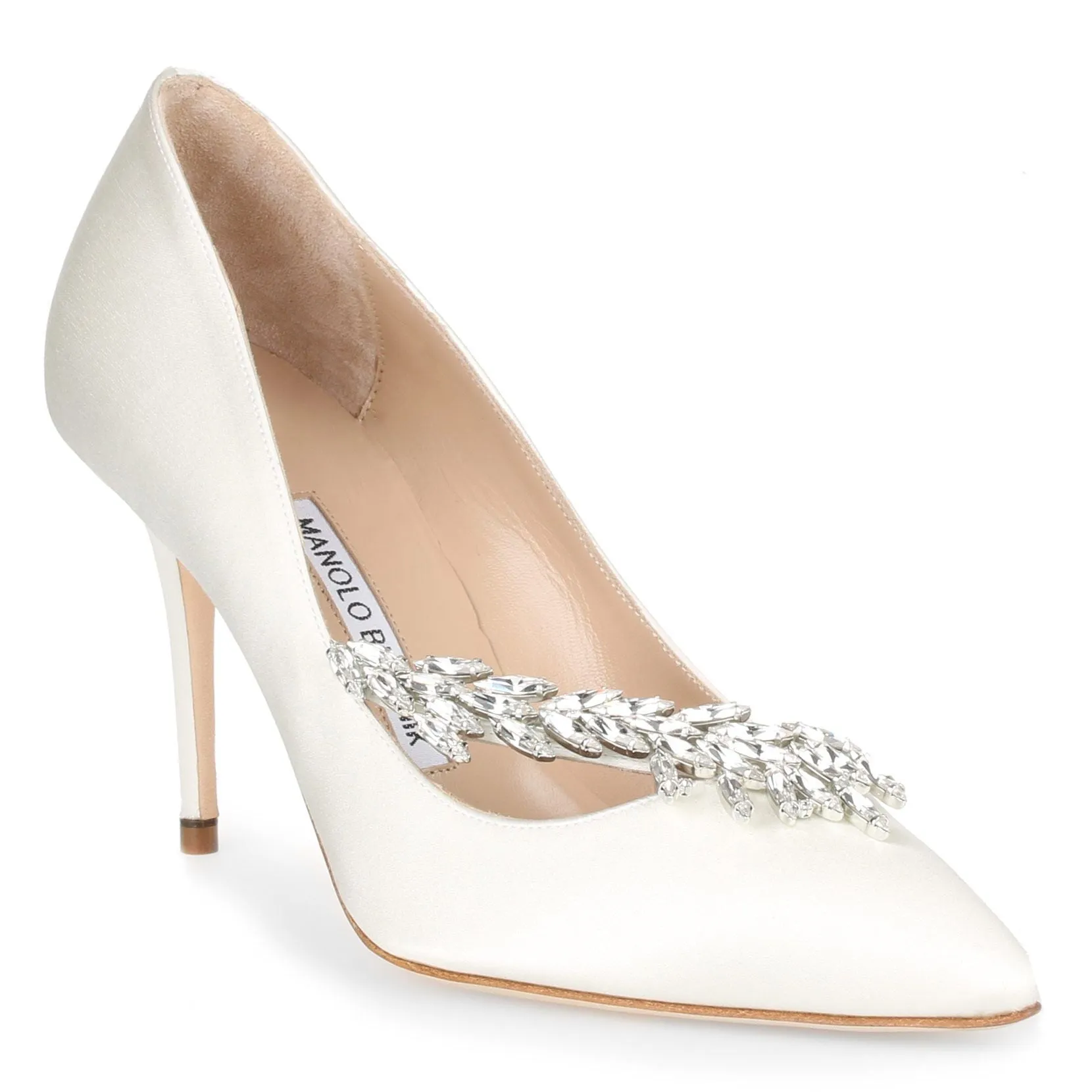 Nadira 90 ivory satin pump