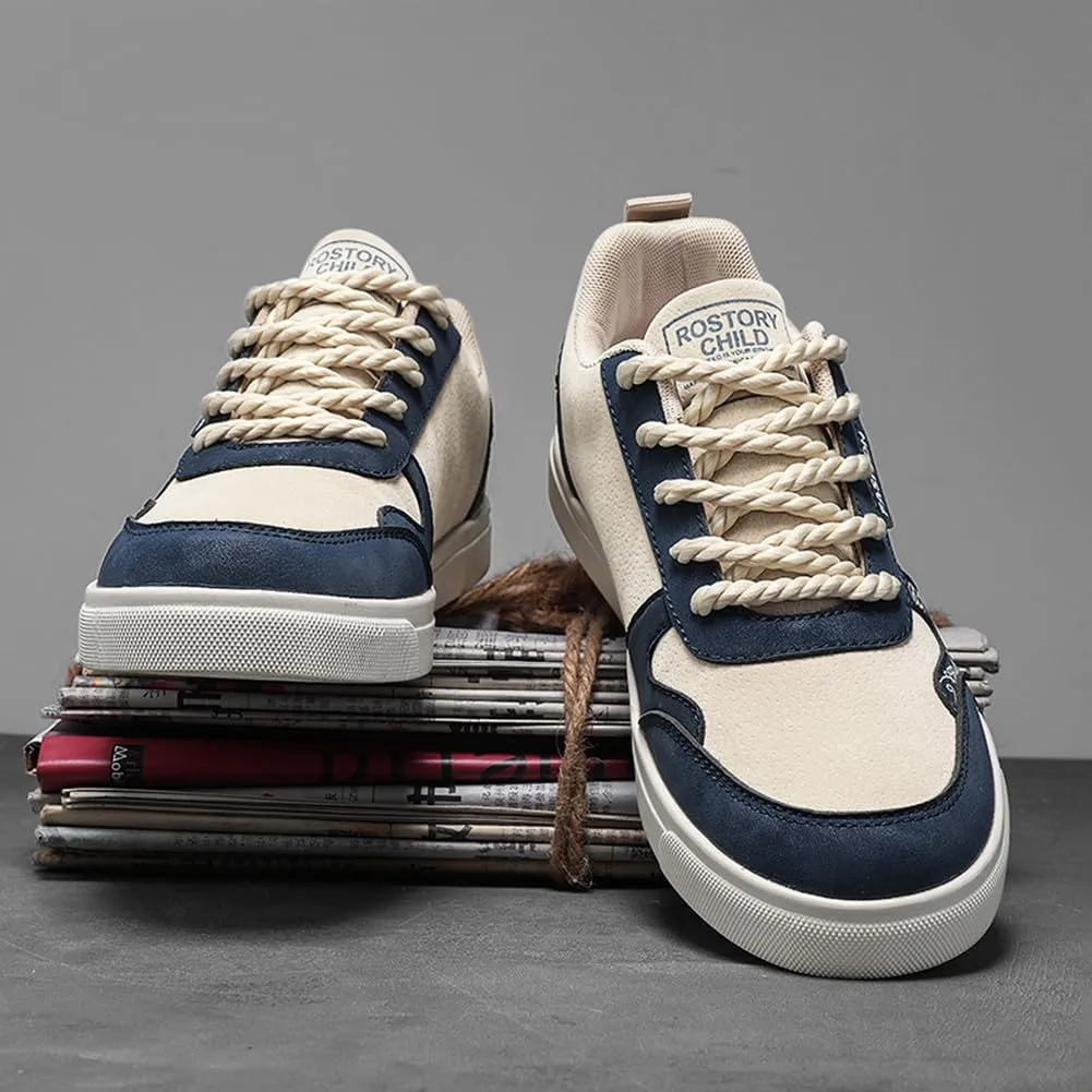 NCNDB Men's Leather Skateboard Walking Shoes Fashion Anime Casual Sneaker