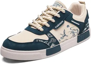 NCNDB Men's Leather Skateboard Walking Shoes Fashion Anime Casual Sneaker
