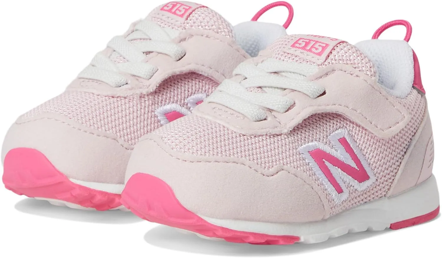 New Balance Kids 515 V1 New-b Hook and Loop Sneaker, Rose Sugar/Dragon Berry, 5.5 X-Wide US Unisex Toddler