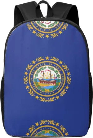 New Hampshire state flag Print Lightweight Laptop Backpack-Personal Item Travel Bag,Travel Backpack Carry On Flight Approved