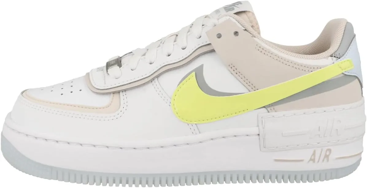 NIKE Women's Sneaker, White Lt Lemon Twist Wolf Grey, 11