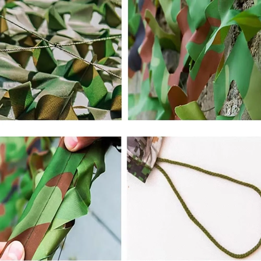 NILZA Hunting Net Camouflage Netting 10/13/16/20/23/26/30/33ft Camo Netting Jungle Sunshade Mesh, Military Camping Nets Car Cover Garden Shade Net Party Decoration(8mX8m/(26x26ft))