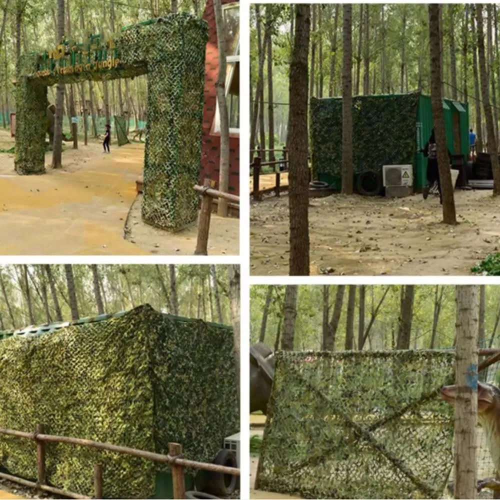 NILZA Hunting Net Camouflage Netting 10/13/16/20/23/26/30/33ft Camo Netting Jungle Sunshade Mesh, Military Camping Nets Car Cover Garden Shade Net Party Decoration(8mX8m/(26x26ft))