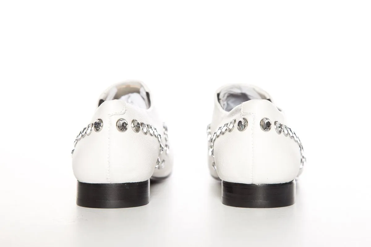 Opening Ceremony White Leather Slip-On Oxford SZ 39