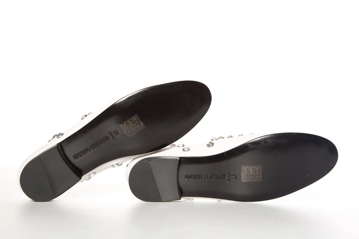 Opening Ceremony White Leather Slip-On Oxford SZ 39