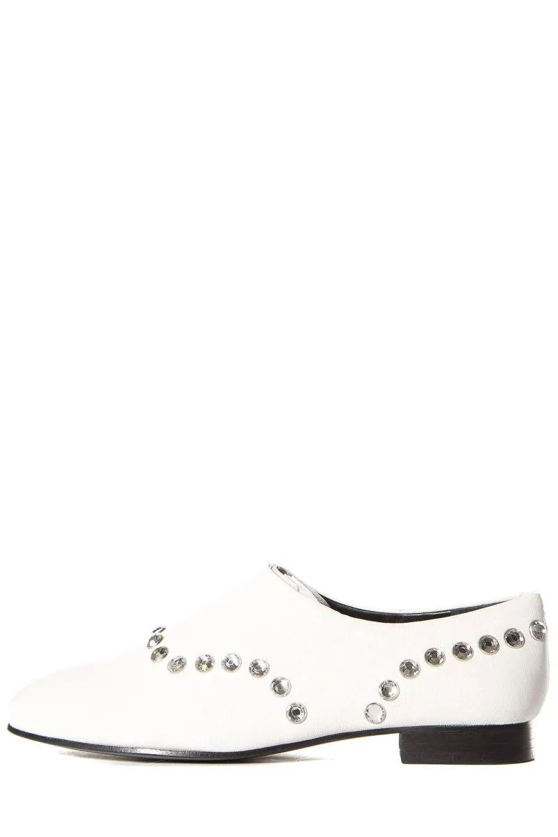 Opening Ceremony White Leather Slip-On Oxford SZ 39
