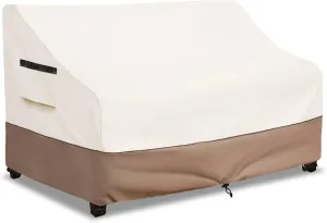 Outdoor Couch Cover Waterproof Patio Furniture Covers, 79 Inches Outdoor Sofa Cover, Furniture Covers for Patio Seating (Beige)