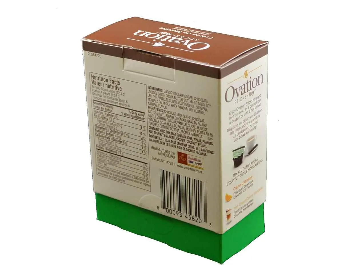 Ovation Mint Dark Chocolate Covered Candy Sticks