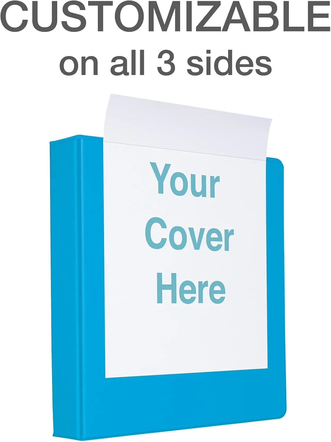 Oxford 3 Ring Binders, Binders for School and Office, Durable 1 inch D Rings, Holds 240 Sheets, ClearVue Presentation Binder, Blue, 4PK
