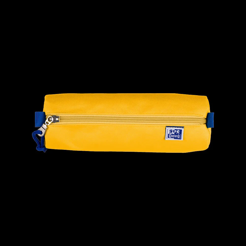 Oxford Yellow Large Round Pencil Case