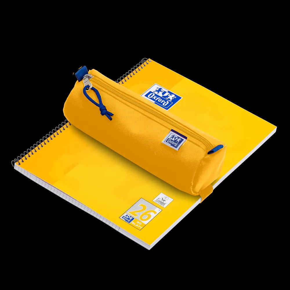 Oxford Yellow Large Round Pencil Case