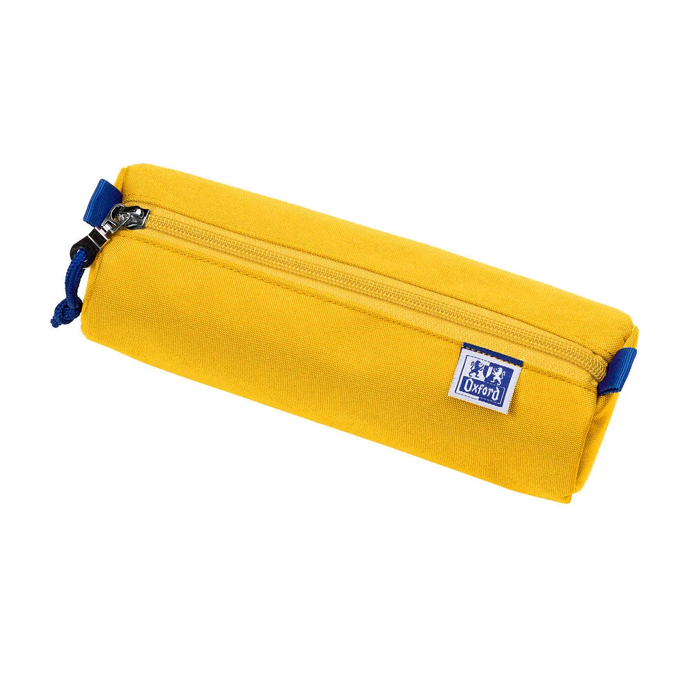 Oxford Yellow Large Round Pencil Case