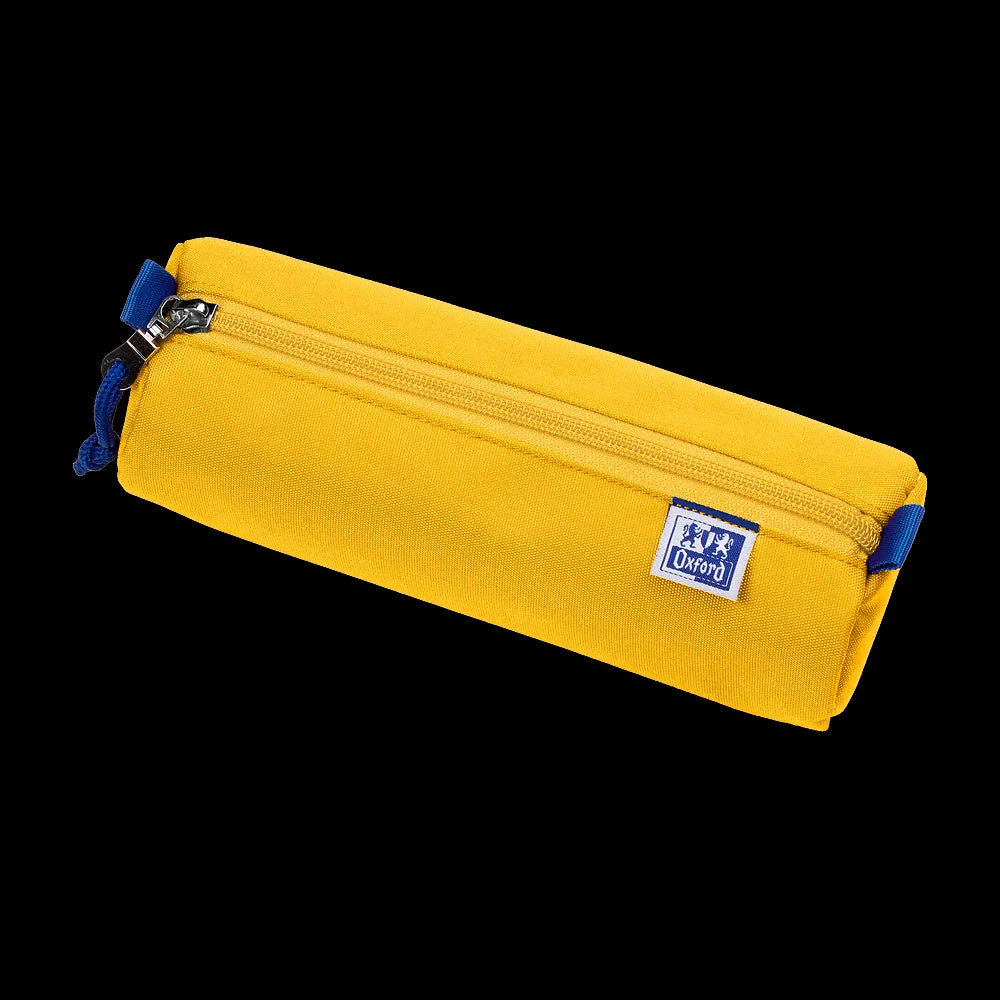 Oxford Yellow Large Round Pencil Case