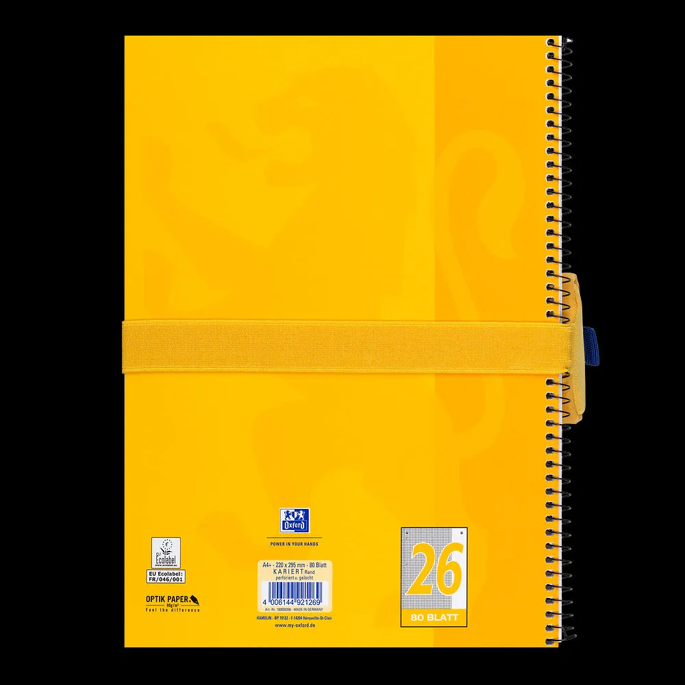 Oxford Yellow Large Round Pencil Case