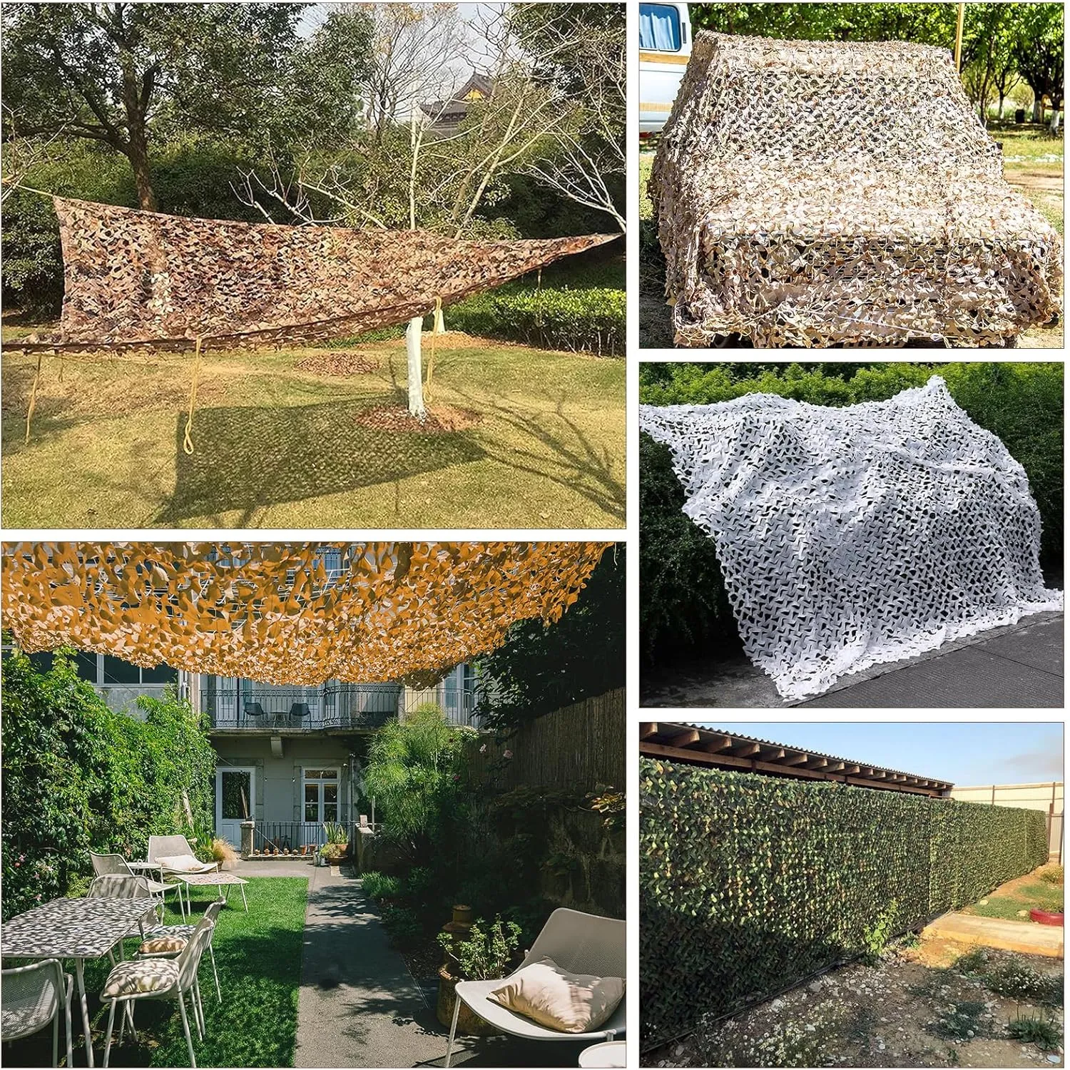 PATIKIL Camouflage Netting Camo Net 210D Oxford Durable Camo Mesh Netting Blind Sunshade Hunting Shooting Hide Army for Camping Theme Party
