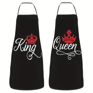 Personalized Black Letter Apron for Couples & Staff