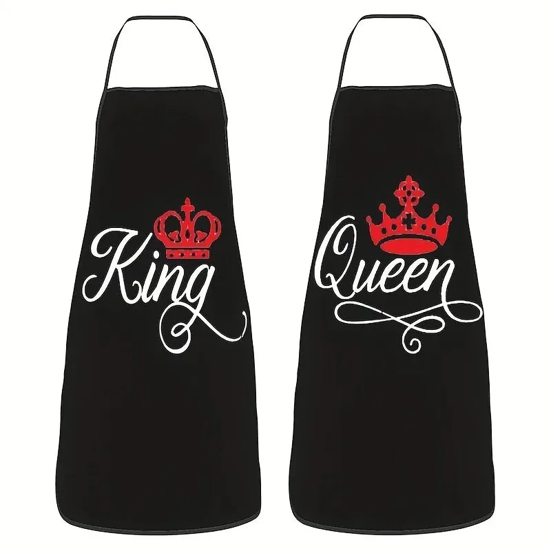 Personalized Black Letter Apron for Couples & Staff