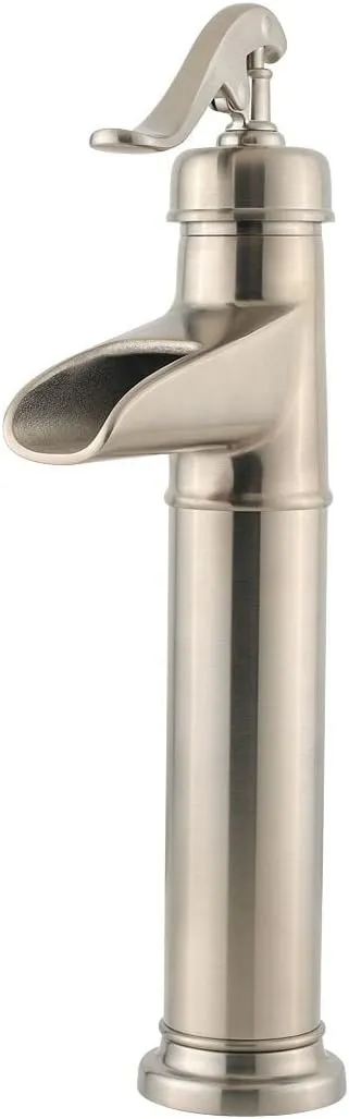 Pfister LF-040-YP0K LF040YP0K Ashfield Single Control Vessel Bathroom Faucet in Satin Nickel, 1.2 GPM