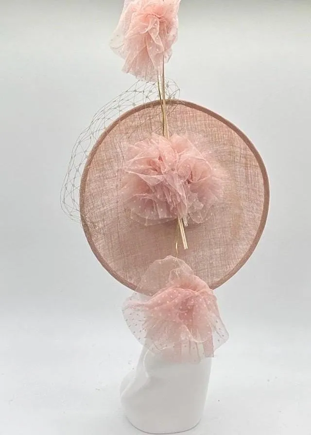 Pink Derby Fascinator, Kentucky Derby Hat Alternative, Kentucky derby hat (PLATINUM LINE)