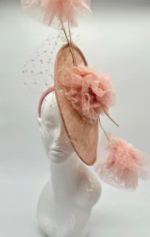 Pink Derby Fascinator, Kentucky Derby Hat Alternative, Kentucky derby hat (PLATINUM LINE)