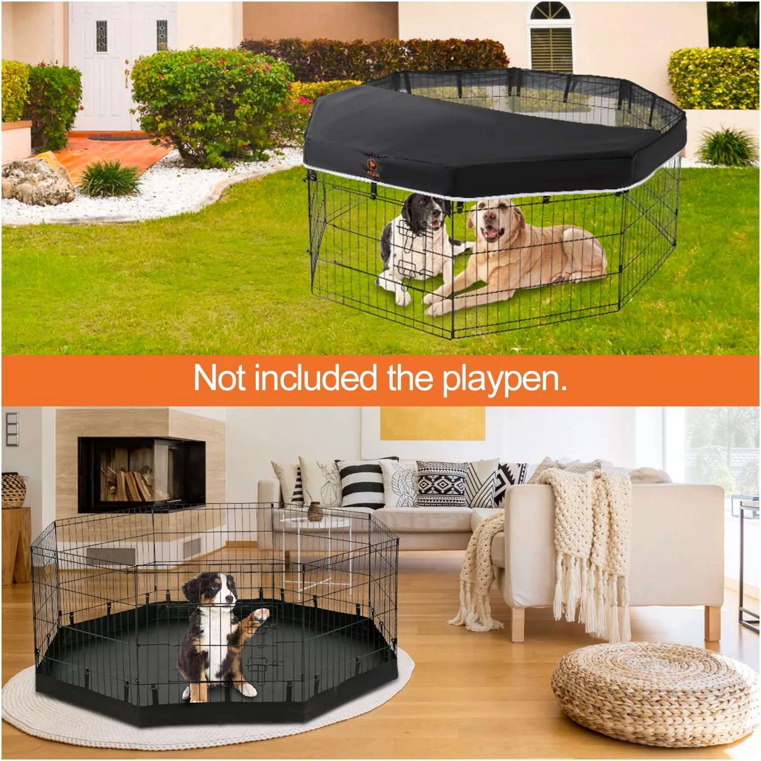 PJYuCien Bottom Pad - Fits 8 Panels 24 Inch Width Plastic/Metal Pet Pen Octagonal Dog Playpen(Note: Only Pen Bottom Pad, No Playpen!!!)