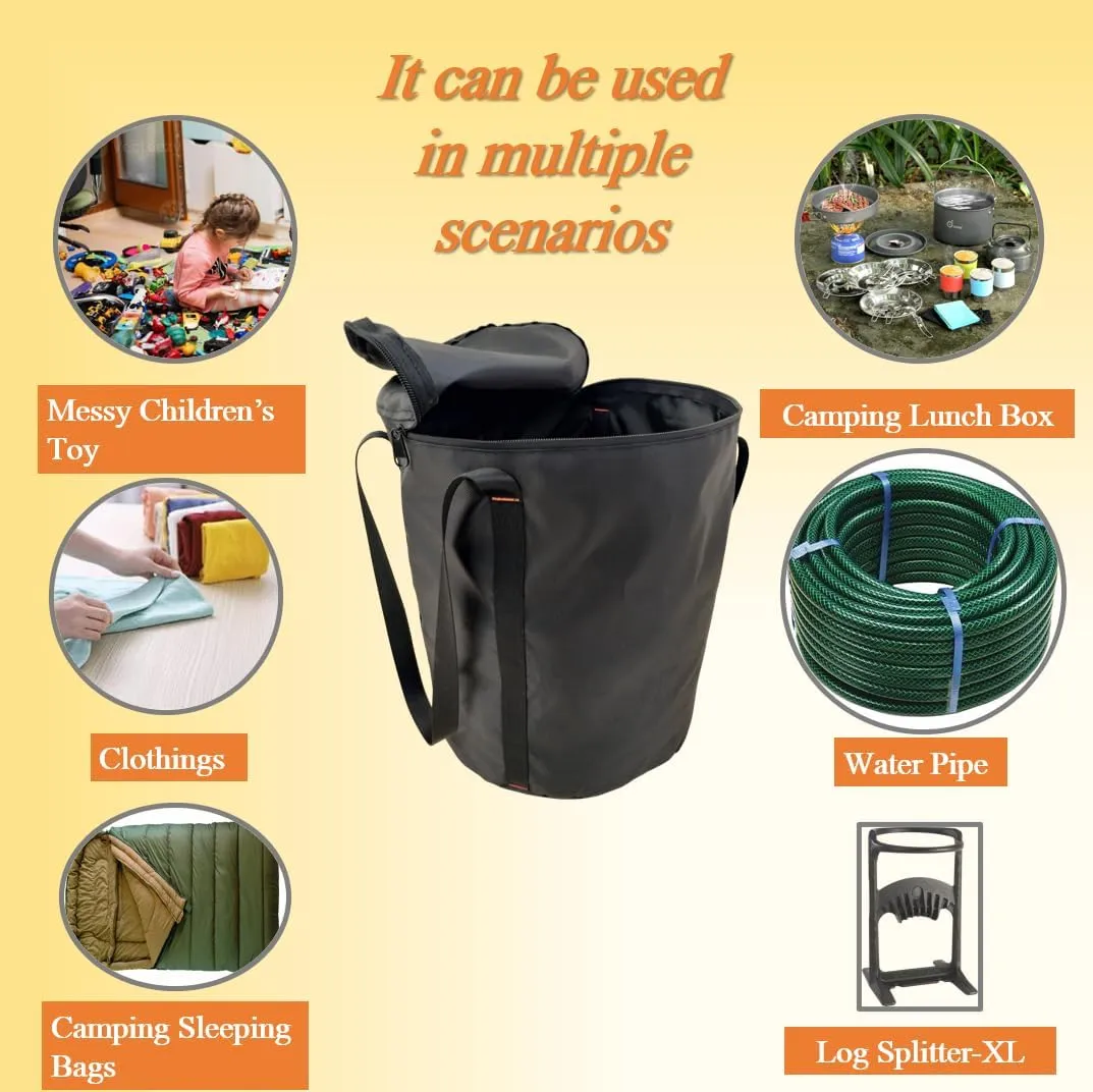 Portable Bag Waterproof (XL),for Camping Portable Cutlery Bag, Moving Storage,RV Storage, Water Pipe, Accessory, Travel Carrying,Double-Layer Oxford,Black