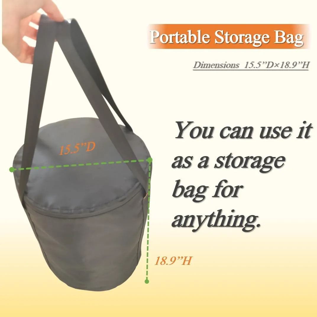 Portable Bag Waterproof (XL),for Camping Portable Cutlery Bag, Moving Storage,RV Storage, Water Pipe, Accessory, Travel Carrying,Double-Layer Oxford,Black