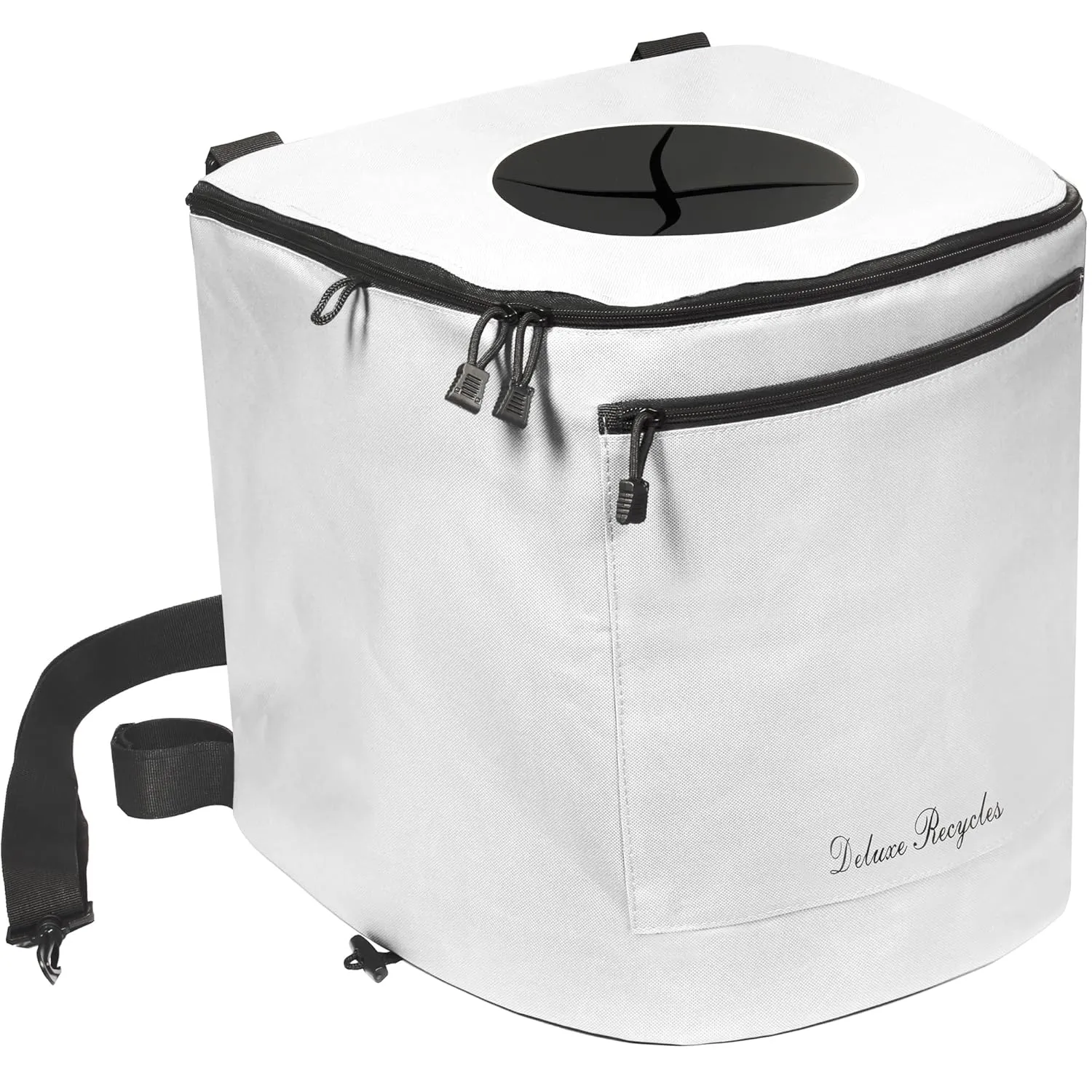 Portable Trash Can for Boating and Camping - Durable and Collapsible with Inner Bin - Kayak, Fishing, Beach, Hiking and Camping Essentials, Boat Accessories 8 Gallon Trash Can (White)