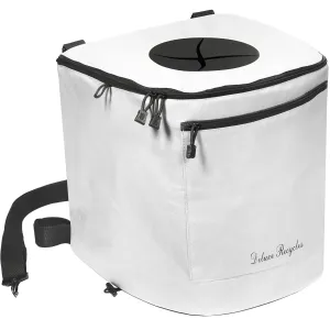 Portable Trash Can for Boating and Camping - Durable and Collapsible with Inner Bin - Kayak, Fishing, Beach, Hiking and Camping Essentials, Boat Accessories 8 Gallon Trash Can (White)