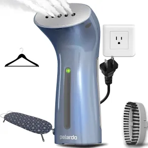 Portable Travel Garment Steamer for Clothes, Metal Steam Head, 25s Heat Up, Pump System, Mini Size, Handheld Steamer for Any Fabrics, No Water Spitting, 120V