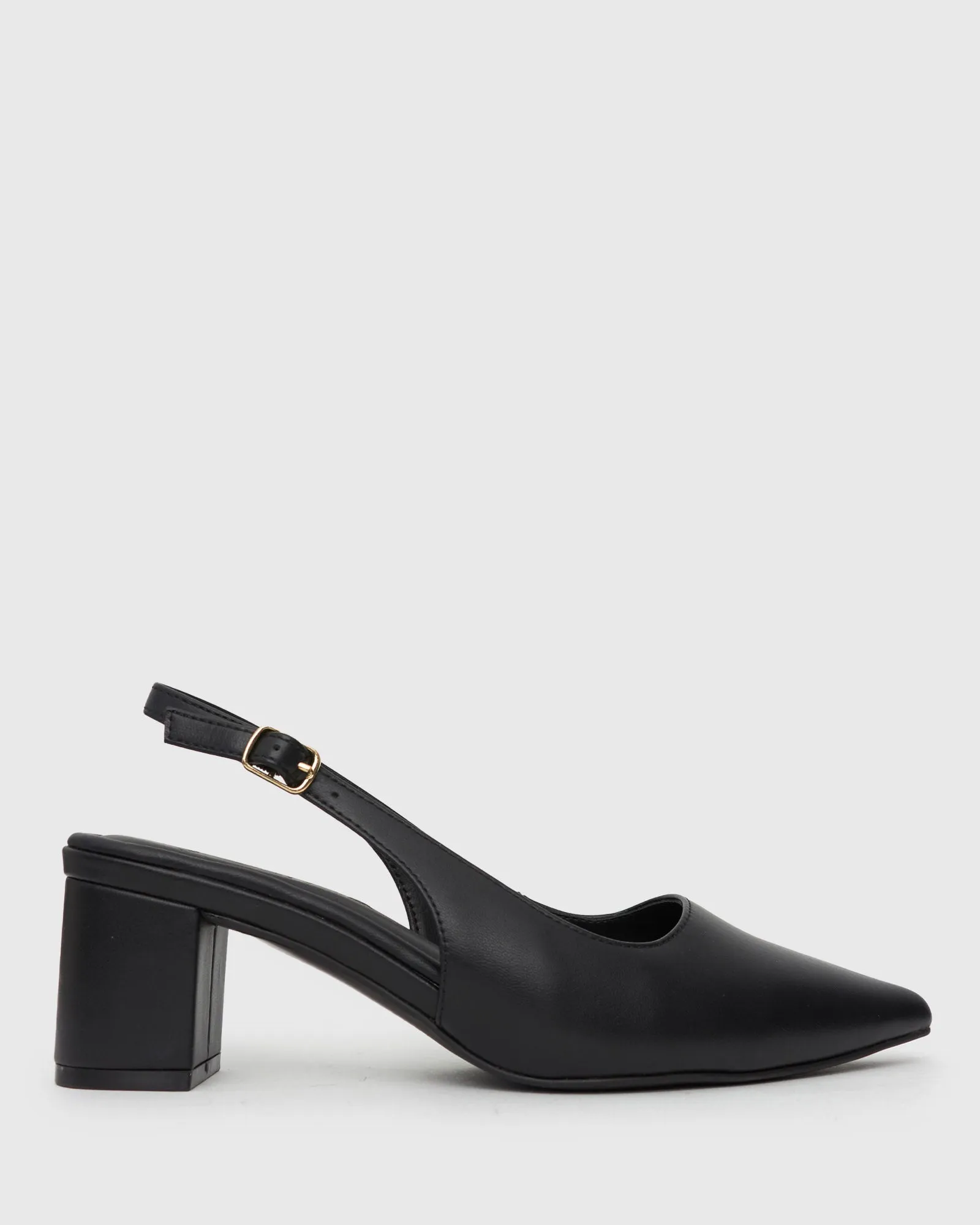 PRE-ORDER Wider Fit GUS Block Heel Slingback Pumps