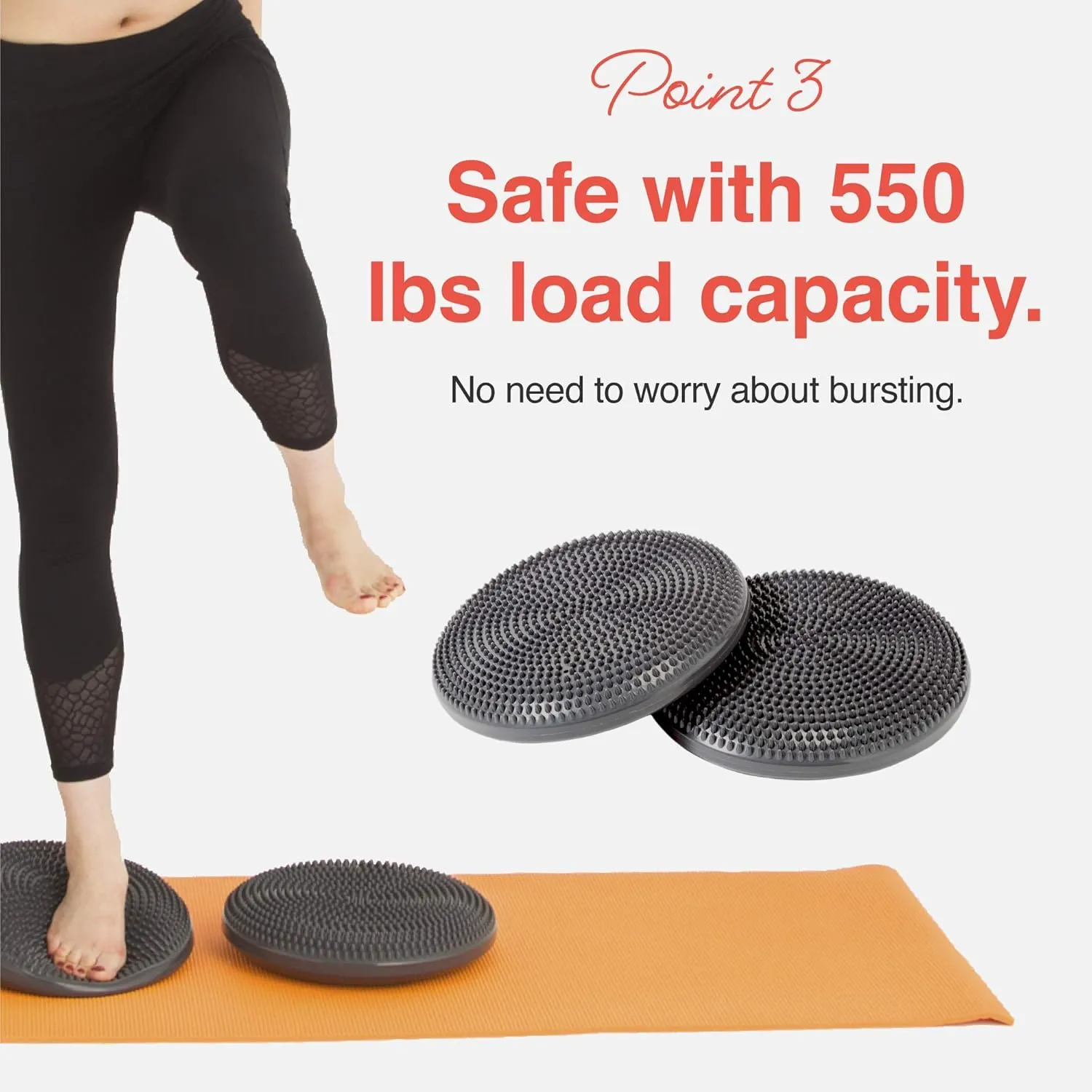 Primasole Balance disc 1 PC Comes with an air Pump Exercise Disk for Stability Workout