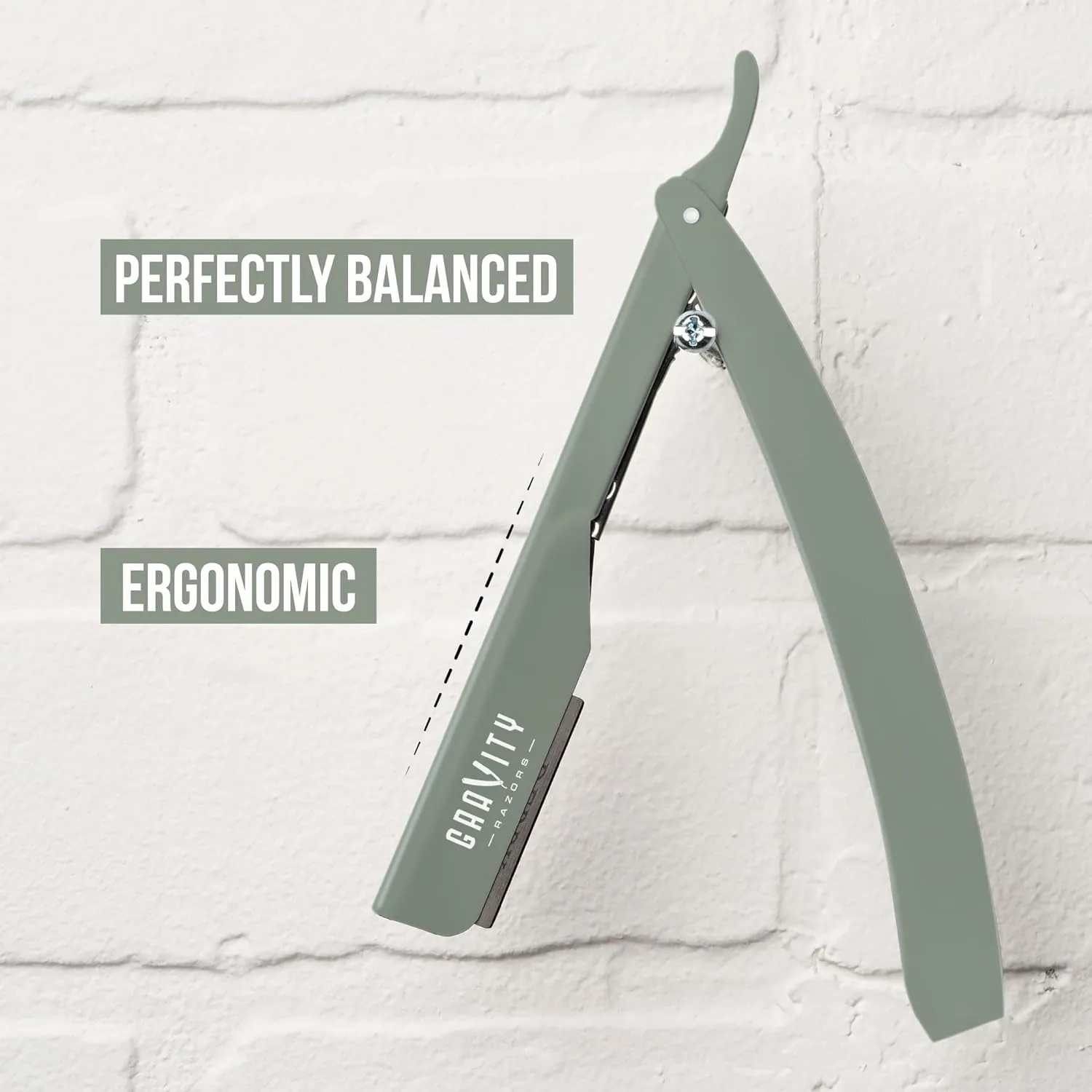 Professional Straight Razor - Ultra Exposed Straight Razor Kit with 10 Gravity Premium Blades, 2mm Exposed (Dynasty)
