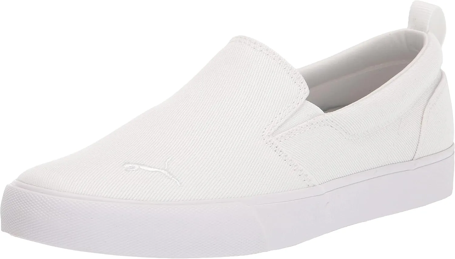 PUMA womens Bari Slip on Sneaker, Puma White-puma Silver, 9.5 US