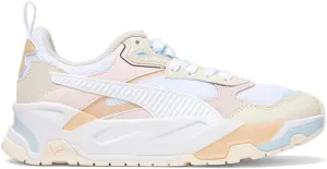 PUMA Womens Trinity Lace Up Sneakers Shoes Casual - Beige, White - Size 7 M
