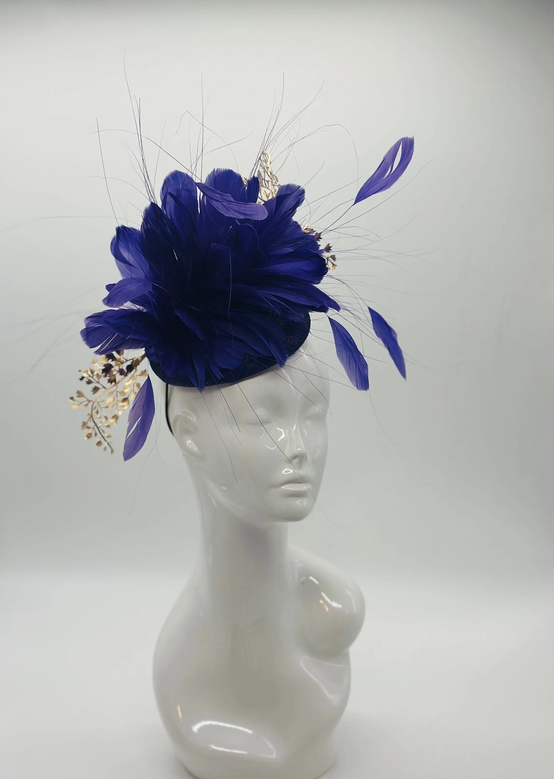 Purple and Gold Derby Fascinator, Kentucky Derby Hat Alternative, Kentucky derby hat, (SILVER LINE, multiple color options available)