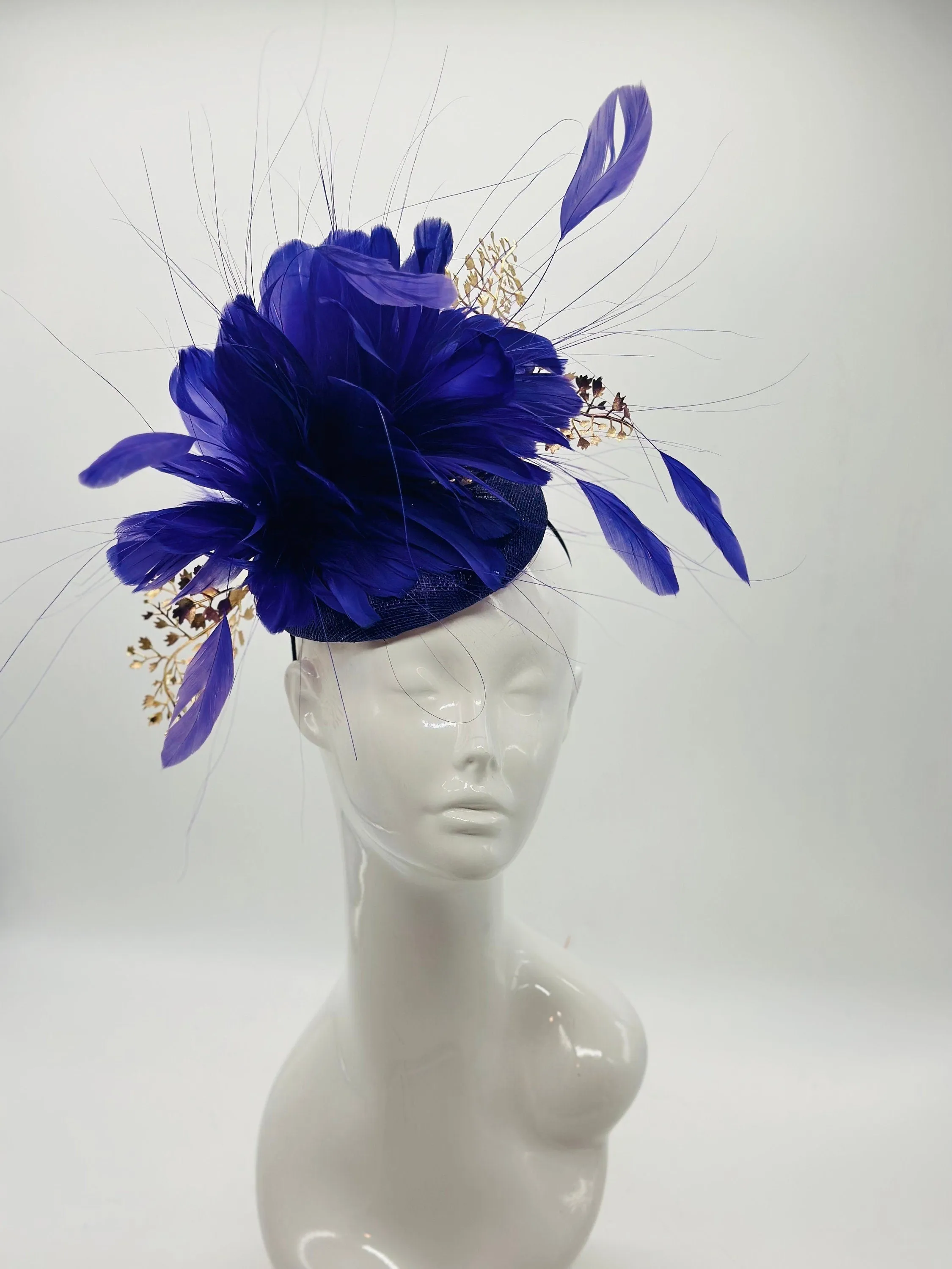 Purple and Gold Derby Fascinator, Kentucky Derby Hat Alternative, Kentucky derby hat, (SILVER LINE, multiple color options available)